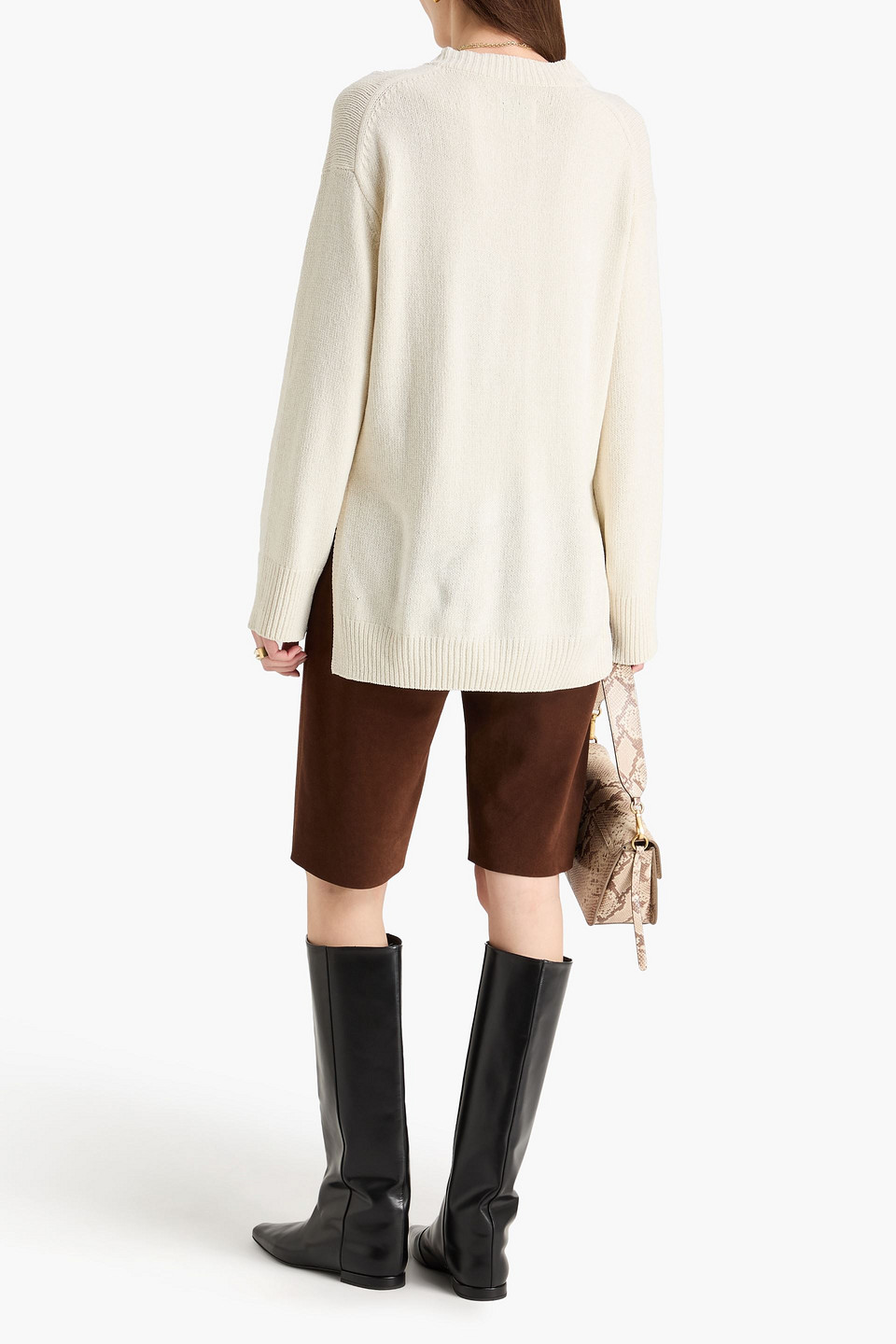  Loulou De Saison - Pullover „tuva“ Aus Gerippter Seide - Weiß - Xs 
