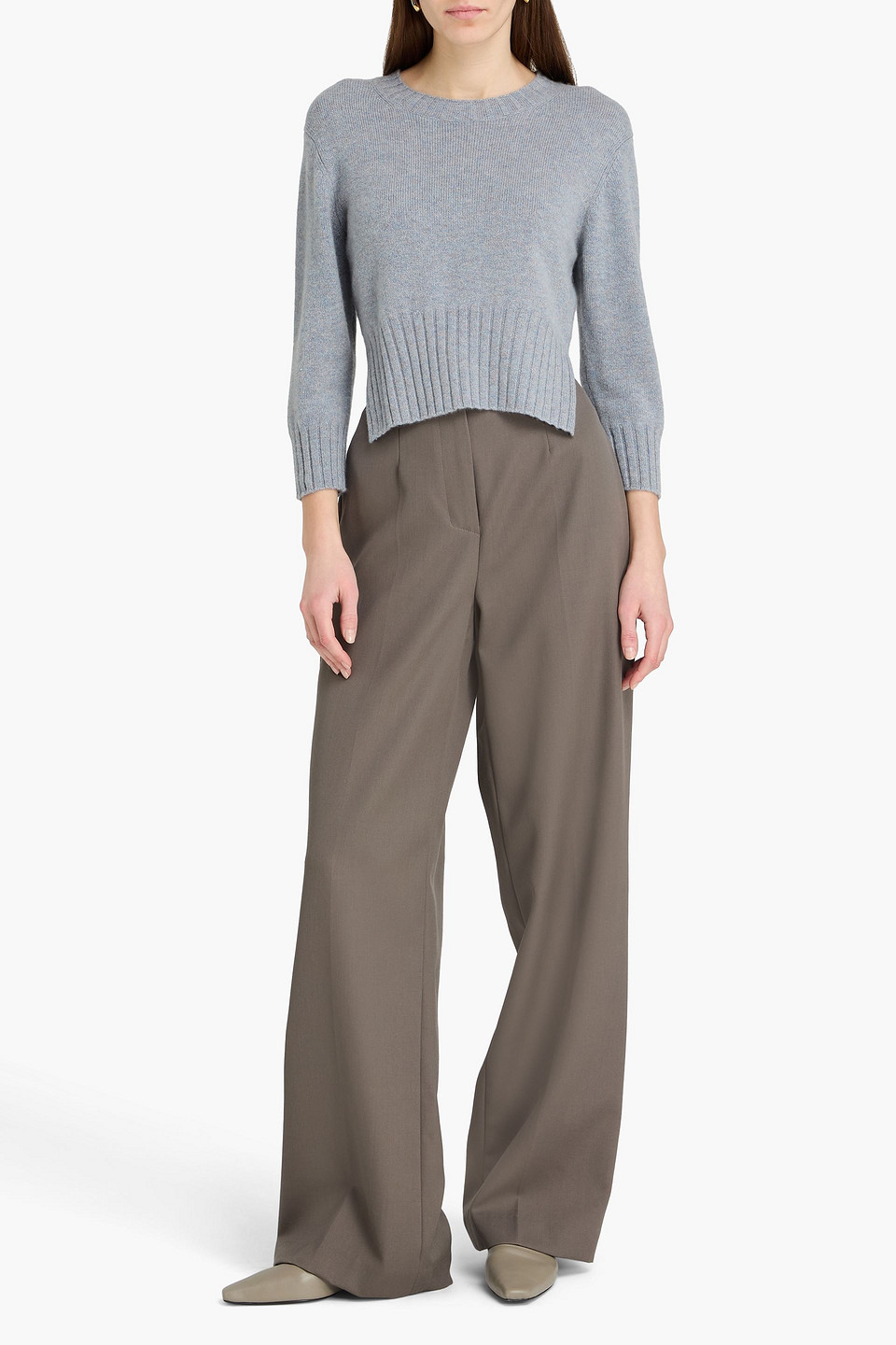  Loulou De Saison - Cropped Kaschmirpullover „mora“ - Blau - M 