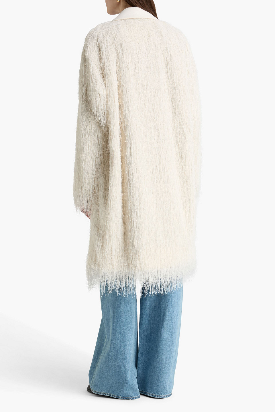  3.1 Phillip Lim - Mantel Aus Gaze Mit Fransen - Weiß - M 
