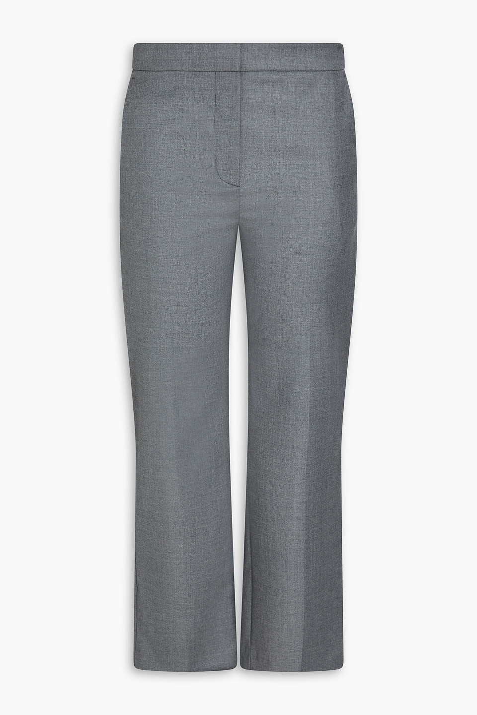 Loulou De Saison Sofe Cropped Wool-twill Slim-leg Pants In Burgundy