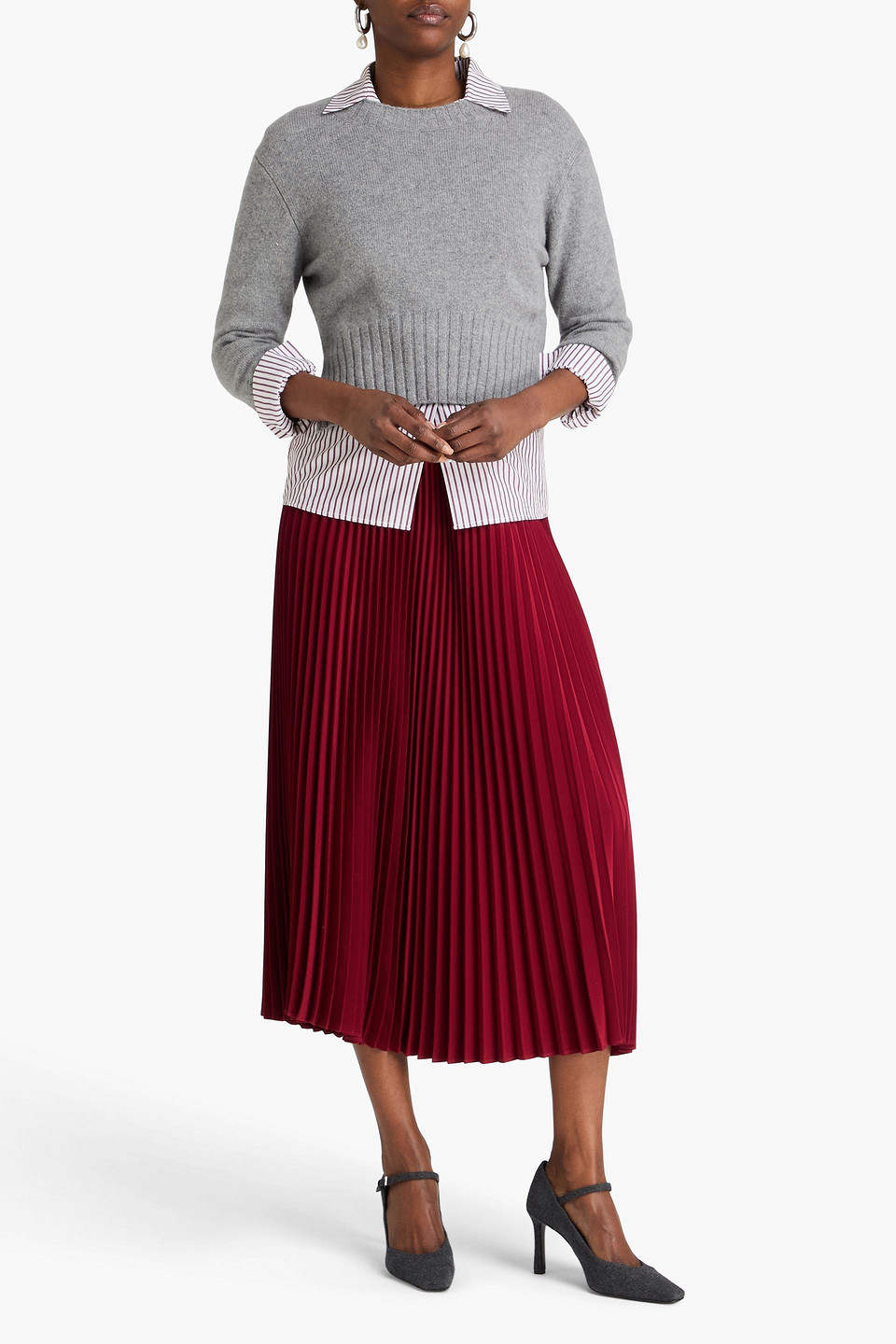  Loulou De Saison - Cropped Kaschmirpullover „mora“ - Grau - Xs 