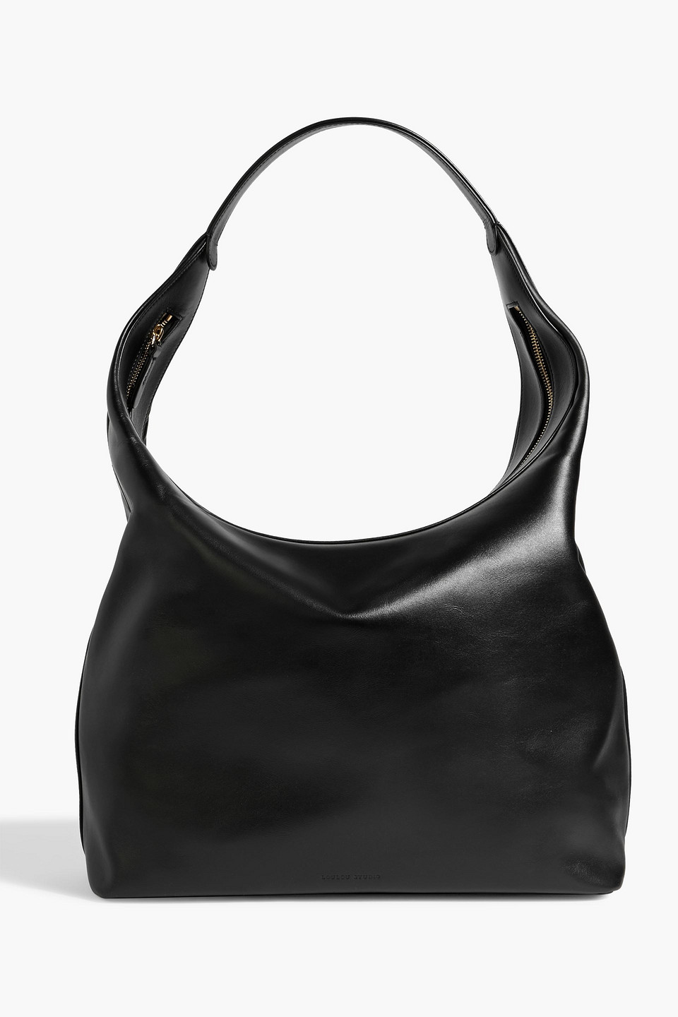Loulou Studio Jacinda Leather Shoulder Bag In Black