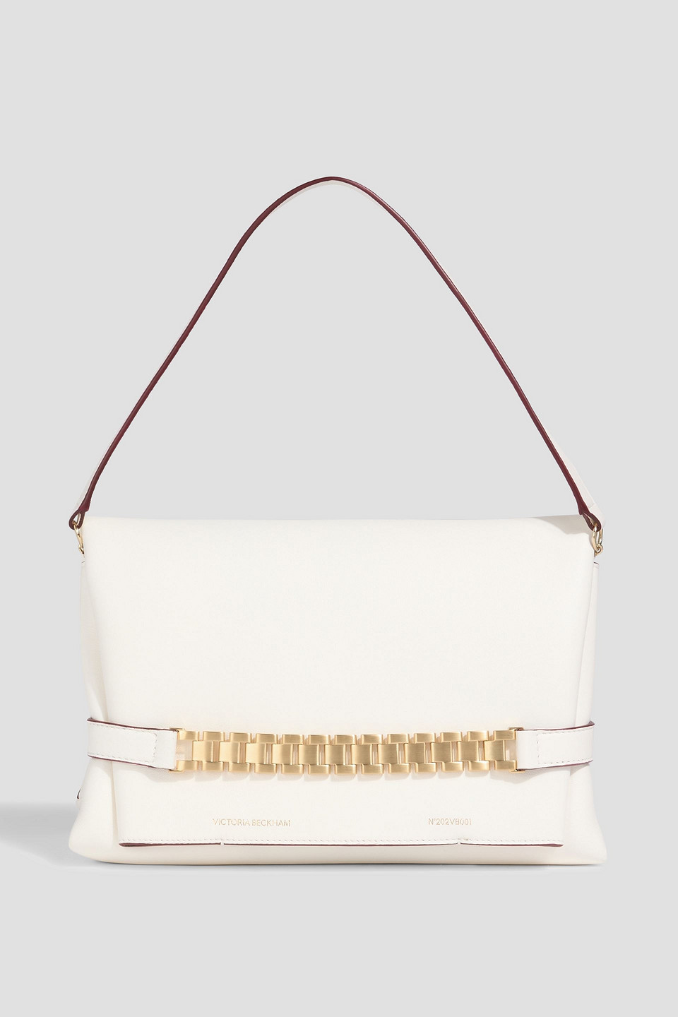 victoria beckham - chain pouch leather shoulder bag - white - onesize