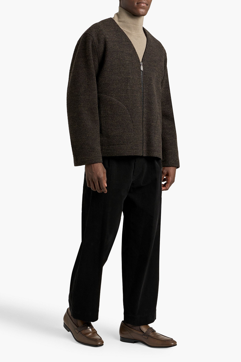  Le 17 Septembre - Wool-blend Bouclé Jacket - Green - It 48 