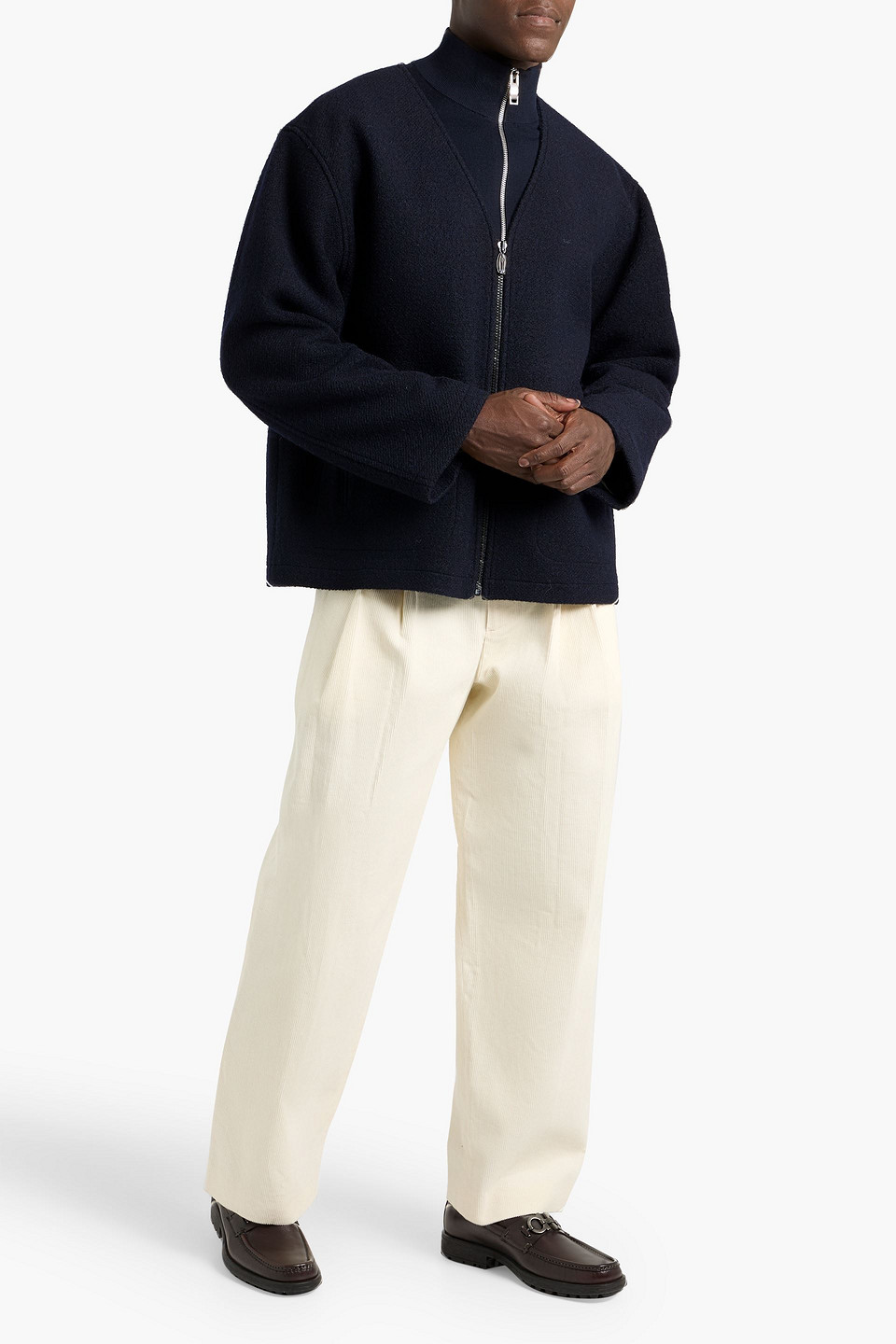  Le 17 Septembre - Wool-blend Bouclé Jacket - Blue - It 46 