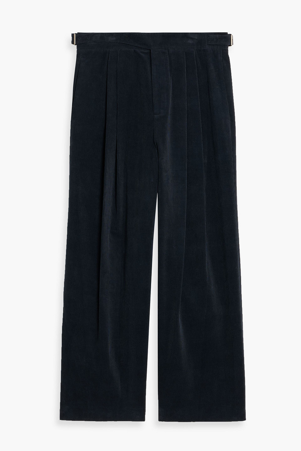 Le 17 Septembre Tapered Cotton-corduroy Pants In Blue