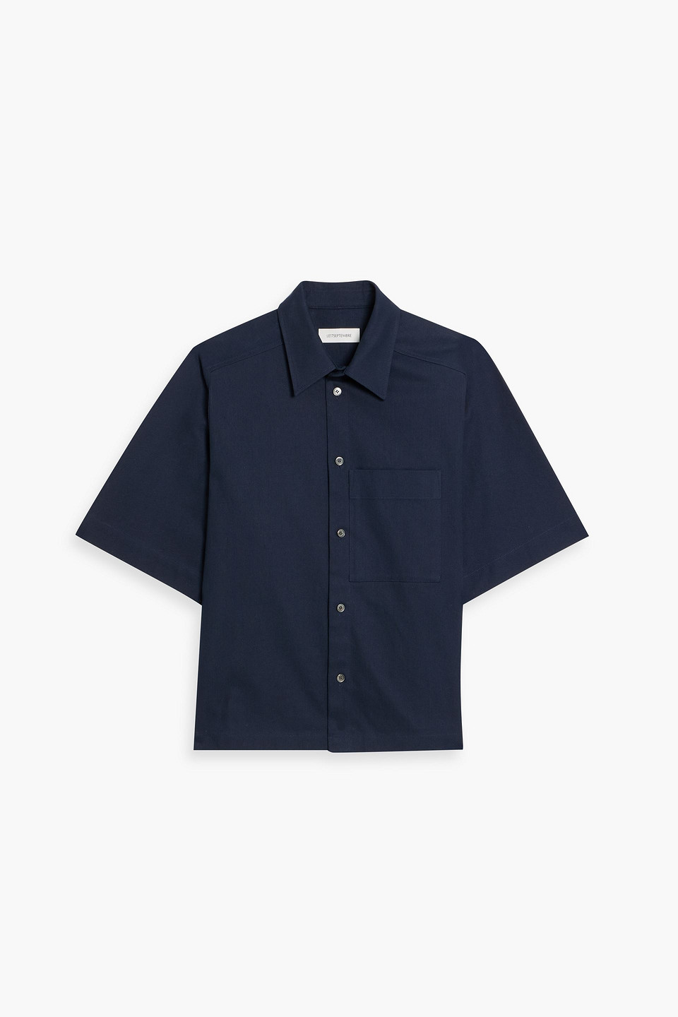Le 17 Septembre Cotton-blend Canvas Shirt In Blue