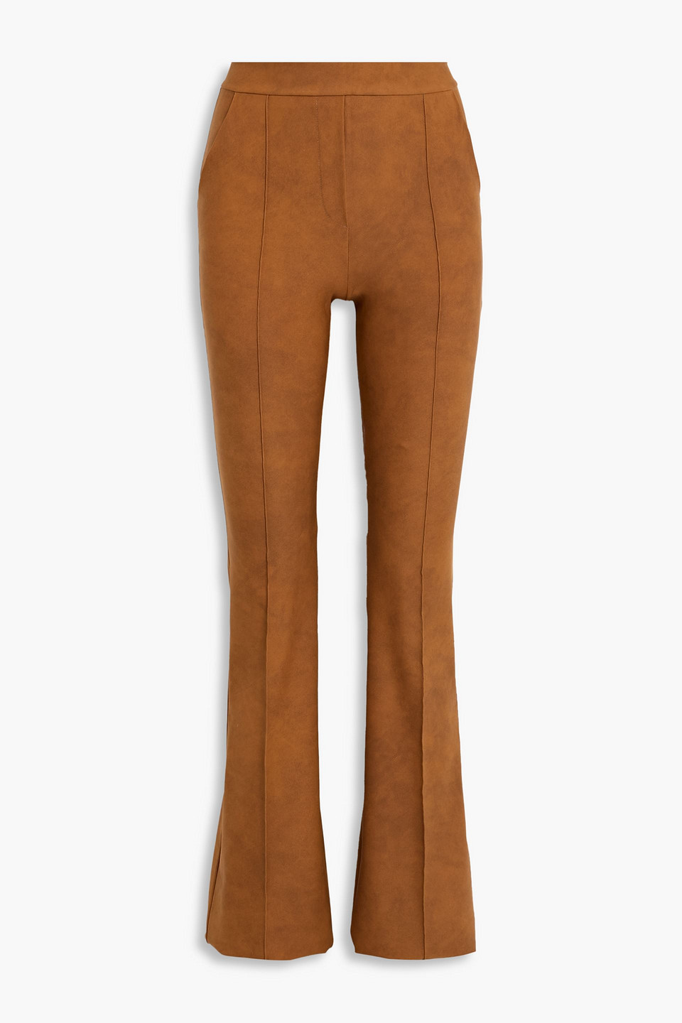 Chiara Boni La Petite Robe Maren Printed Stretch-jersey Bootcut Pants In Brown