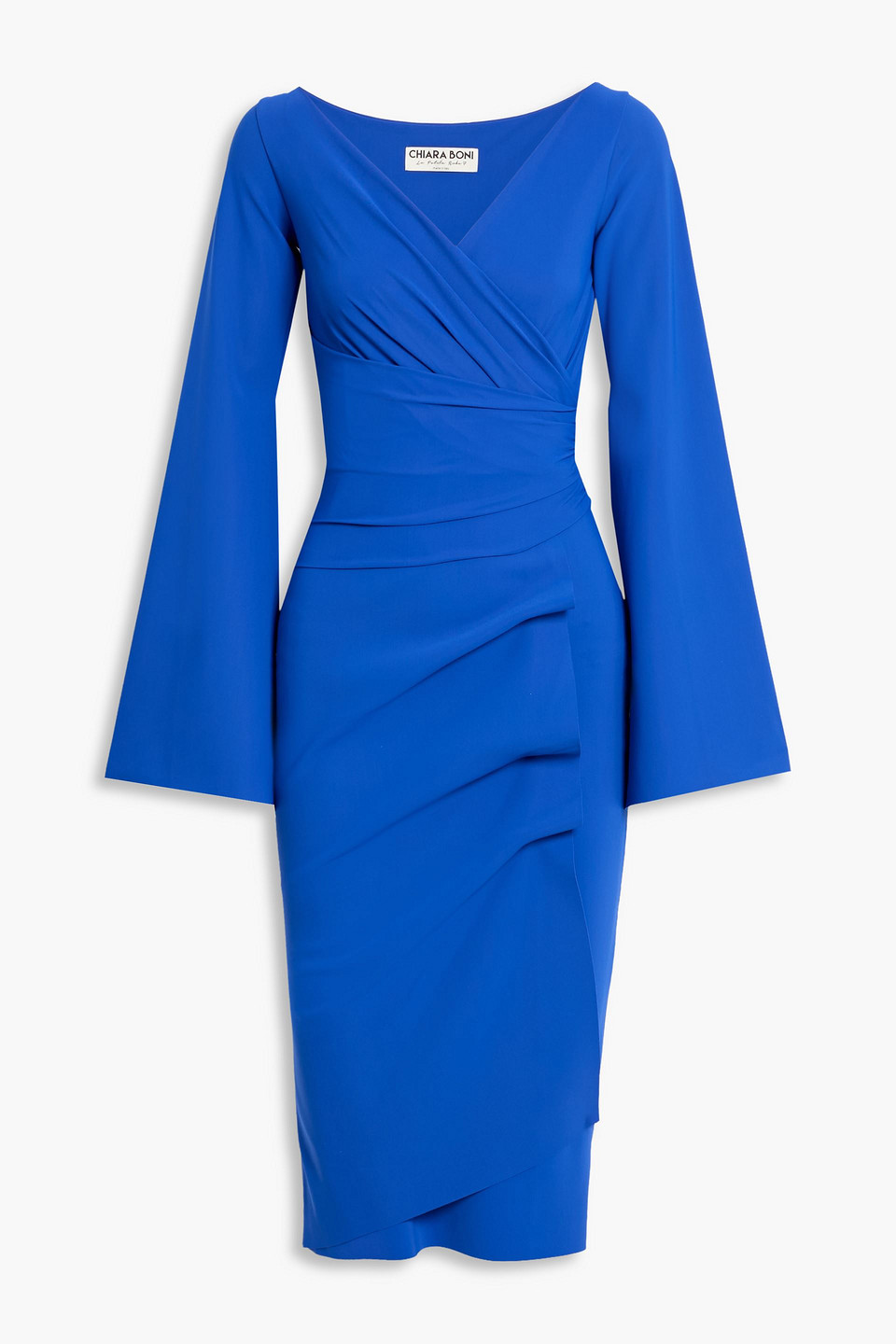 chiara boni la petite robe - ioshi draped stretch-jersey midi dress - blue - it 38