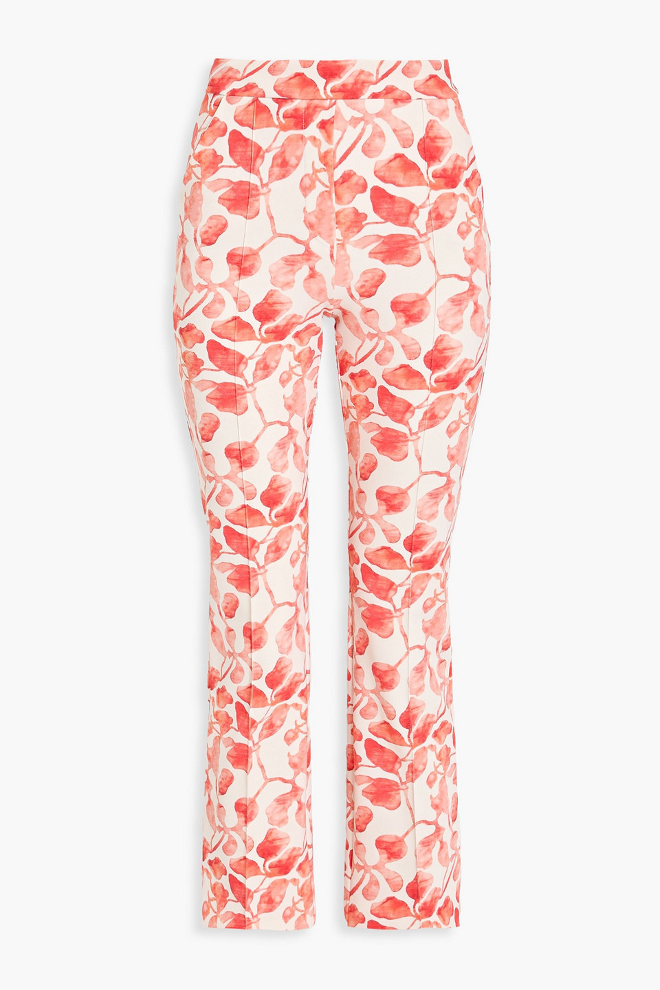 chiara boni la petite robe - nuccia cropped floral-print stretch-jersey slim-leg pants - red - it 38