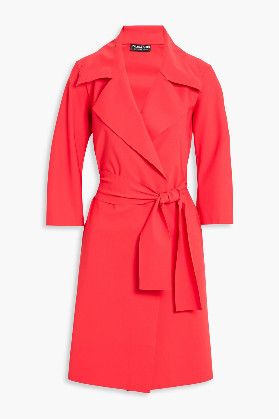 Chiara Boni La Petite Robe Saveria Duster Stretch-jersey Coat In Red