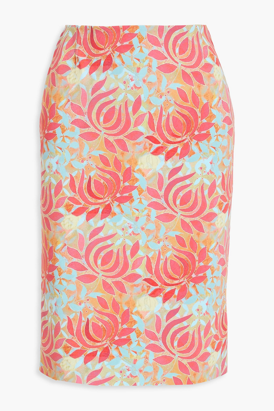 chiara boni la petite robe - lois floral-print stretch-jersey skirt - orange - it 38