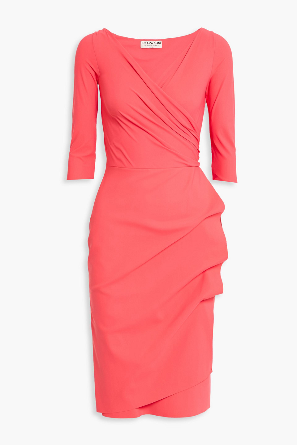 chiara boni la petite robe - florien ruffled stretch-jersey dress - orange - it 48