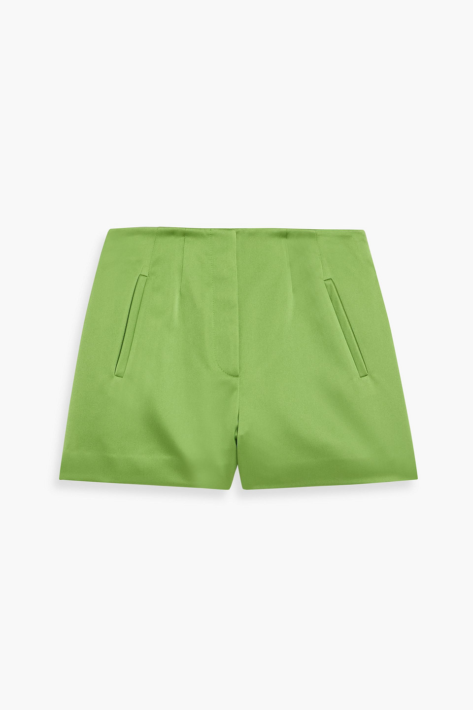 Veronica Beard Jazmin Satin Shorts In Gray