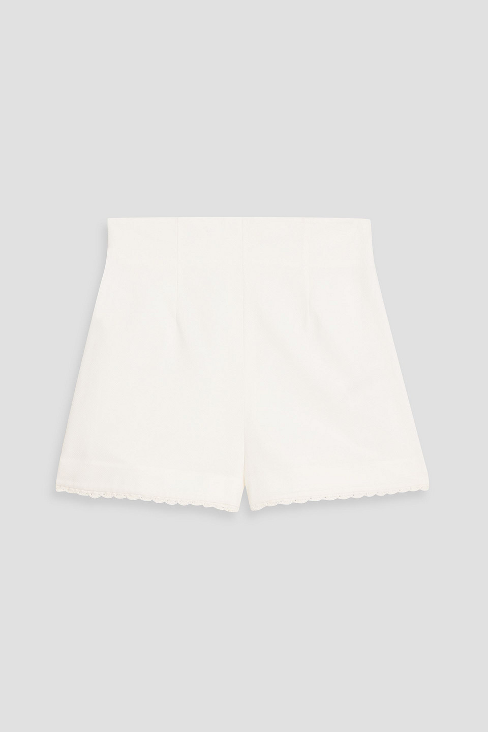 zimmermann - crochet-trimmed cotton-piqué shorts - white - 3
