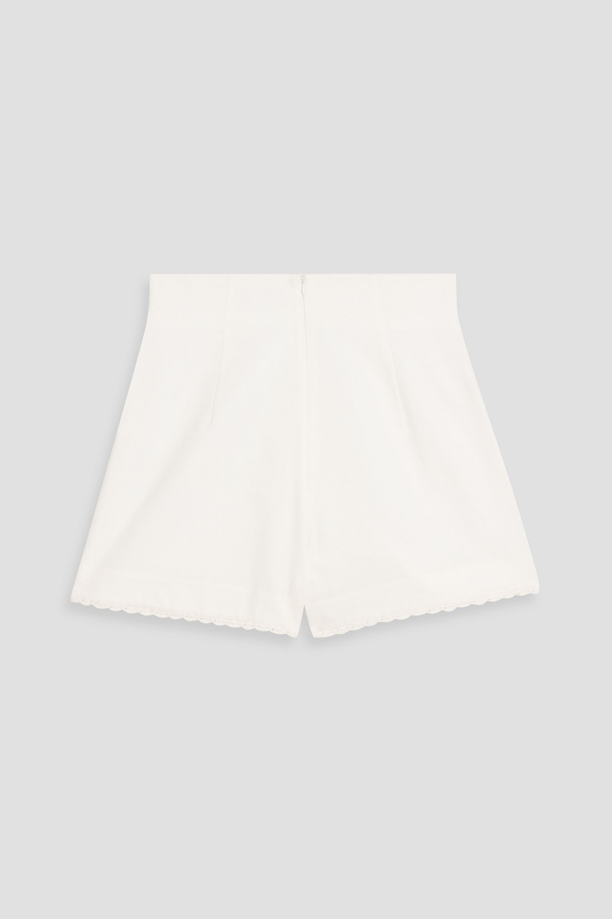 Zimmermann Crochet-trimmed cotton-piqué shorts