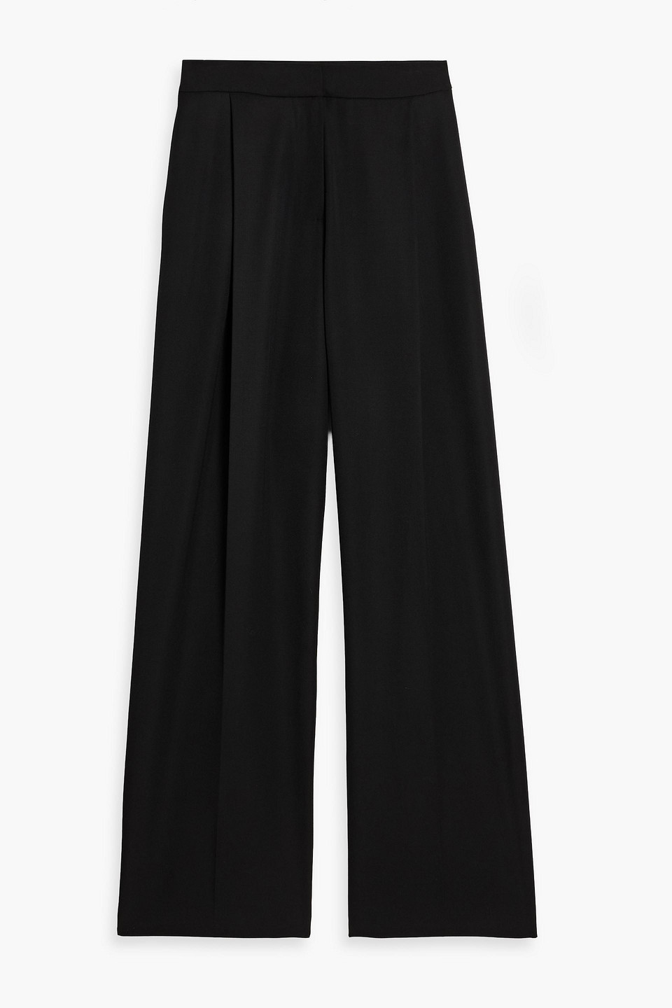 oscar de la renta - wool-blend wide-leg pants - black - us 8