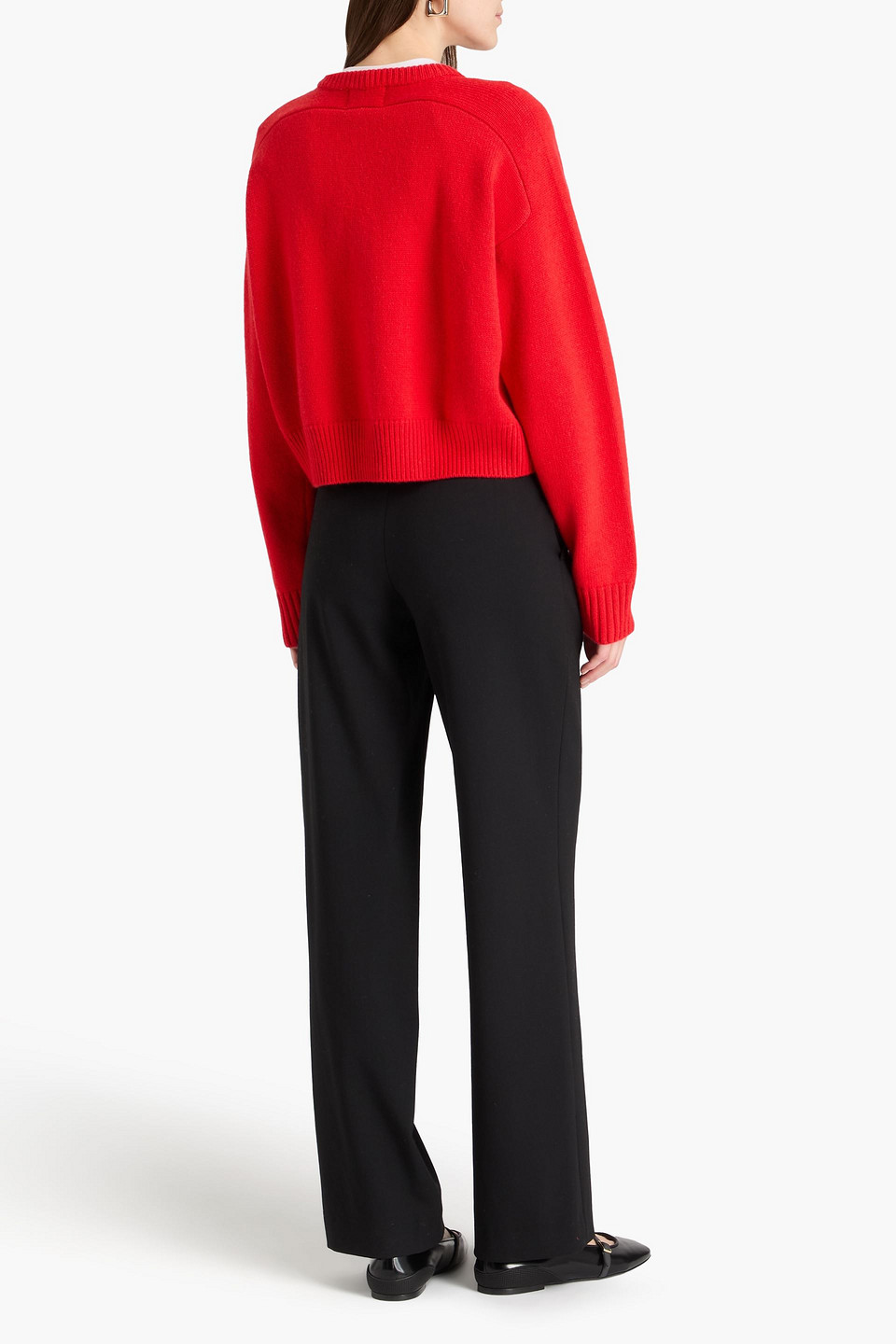  Loulou De Saison - Pullover „bruzzi“ Aus Einer Merinowoll-kaschmirmischung - Rot - Xl 