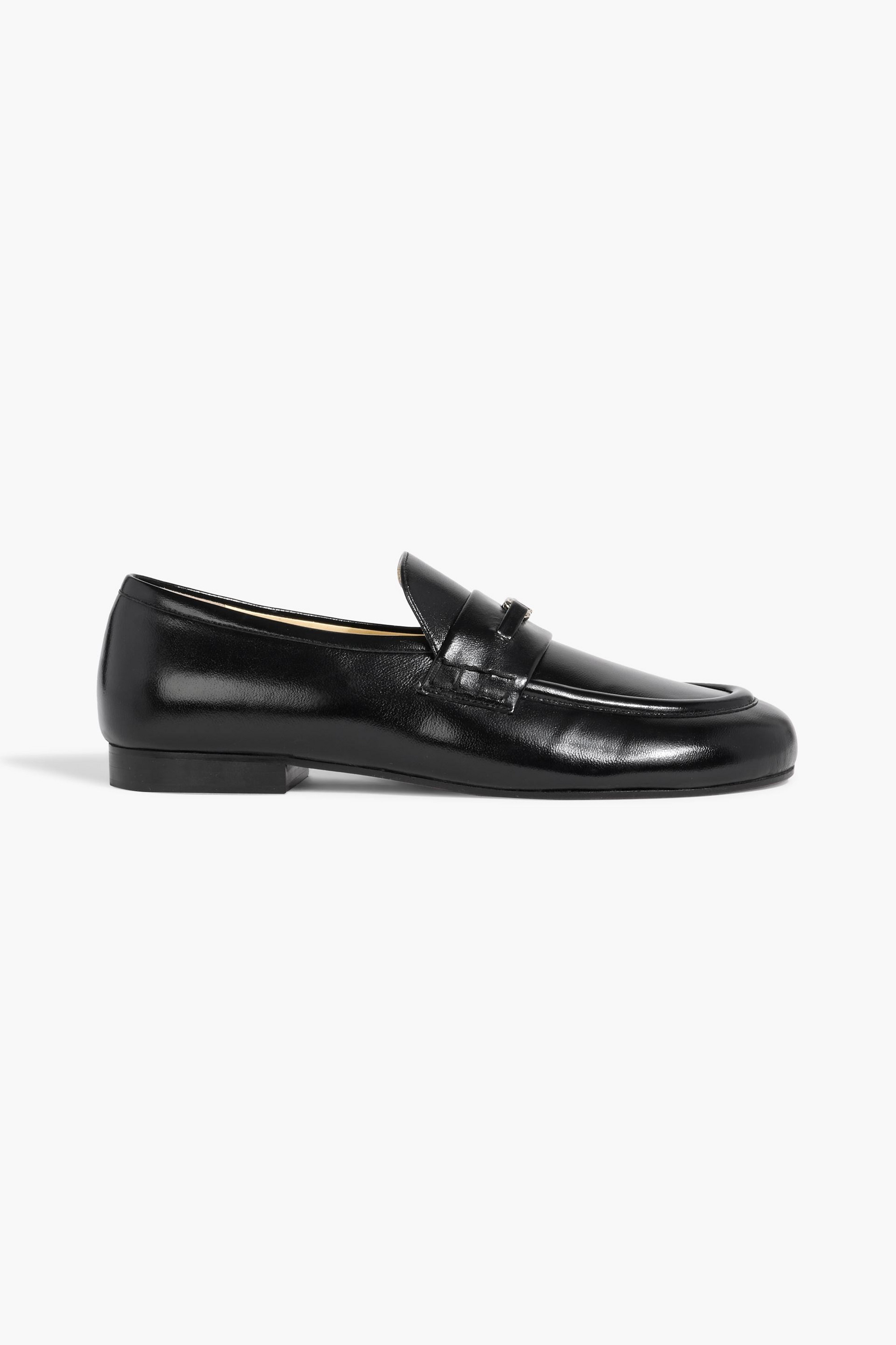 GANNI - Snake-effect leather loafers | Plush