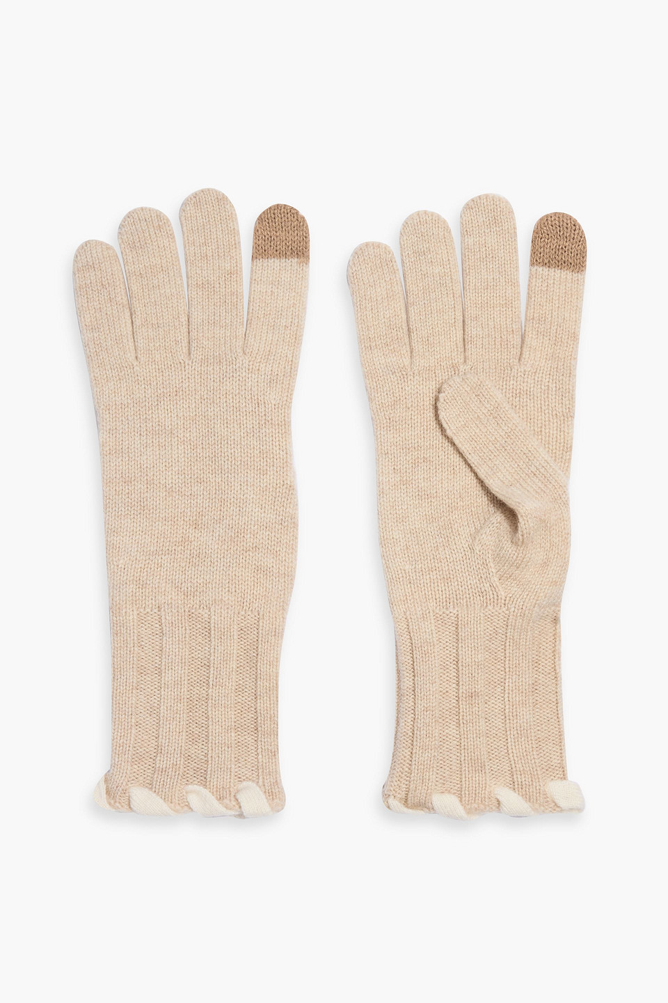 Naadam Whipstitched Cashmere Gloves In Gray