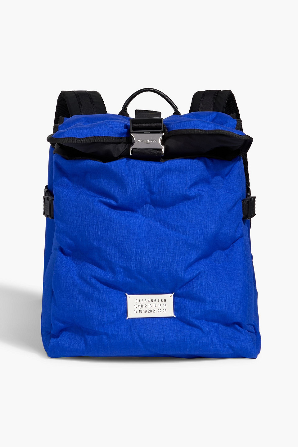 Maison Margiela Quilted Canvas Backpack In Blue