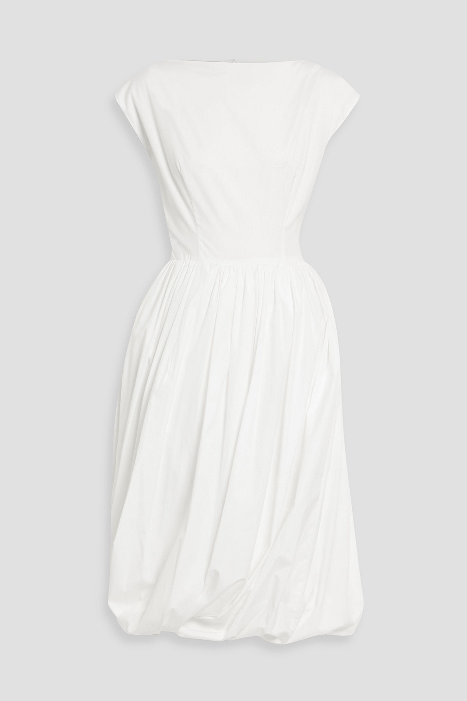 marni - cotton-poplin midi dress - white - it 38