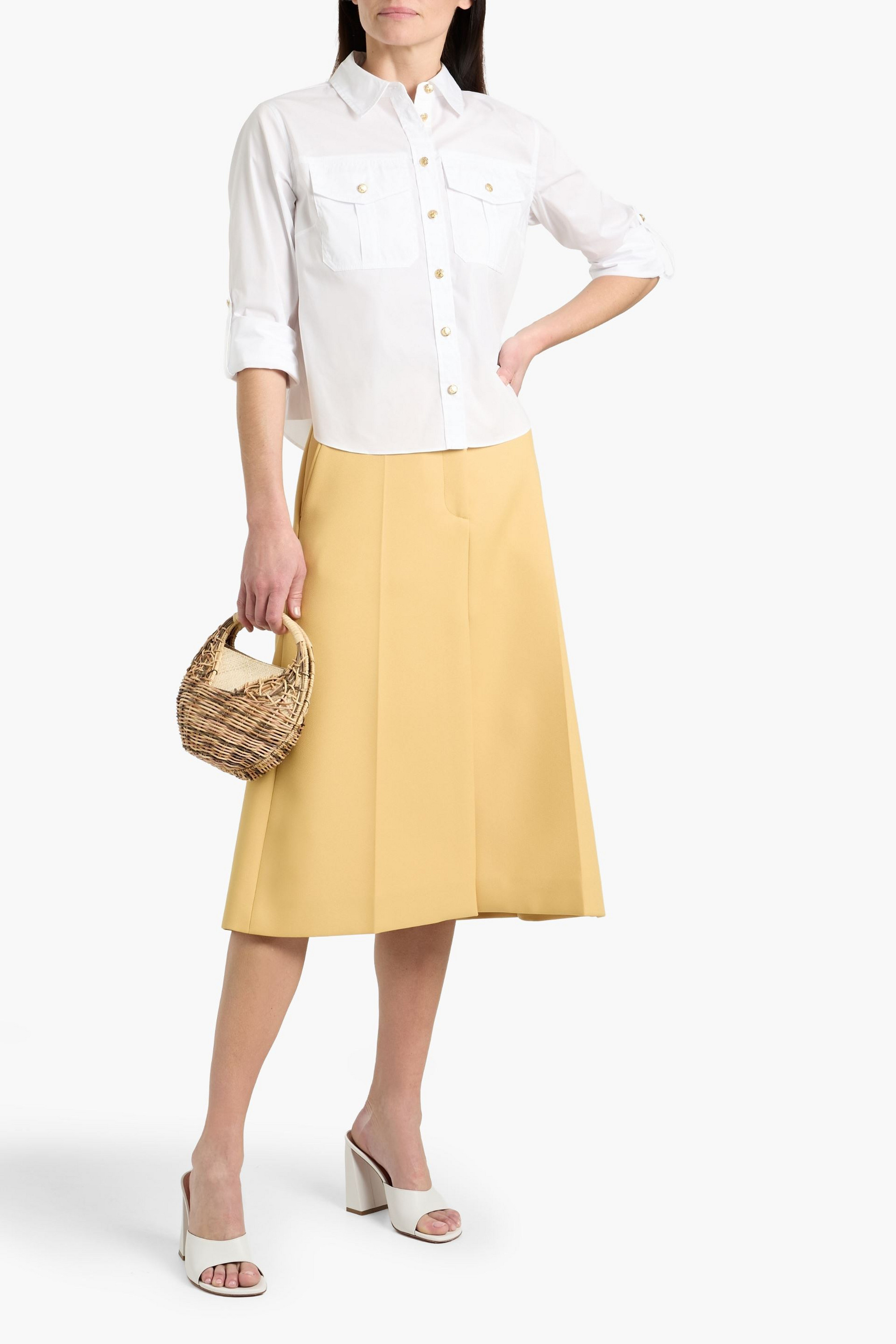Veronica Beard Catriona cotton-blend poplin shirt