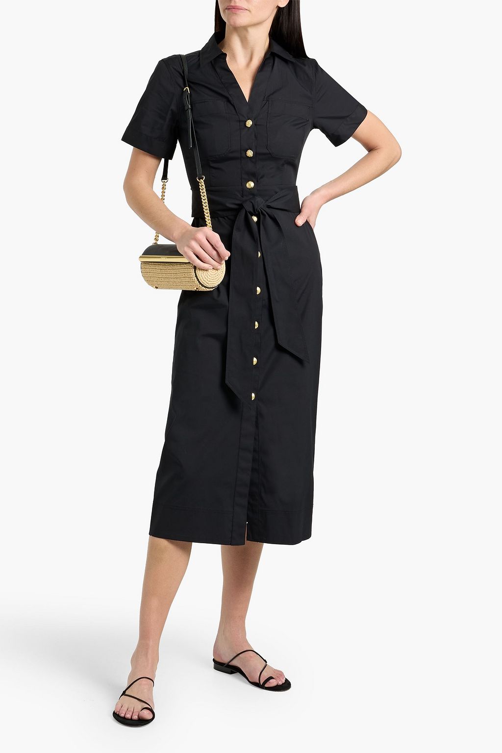white christmas dresses Wenna Cotton Shirt Dress Navy / 33094W / S main image 1