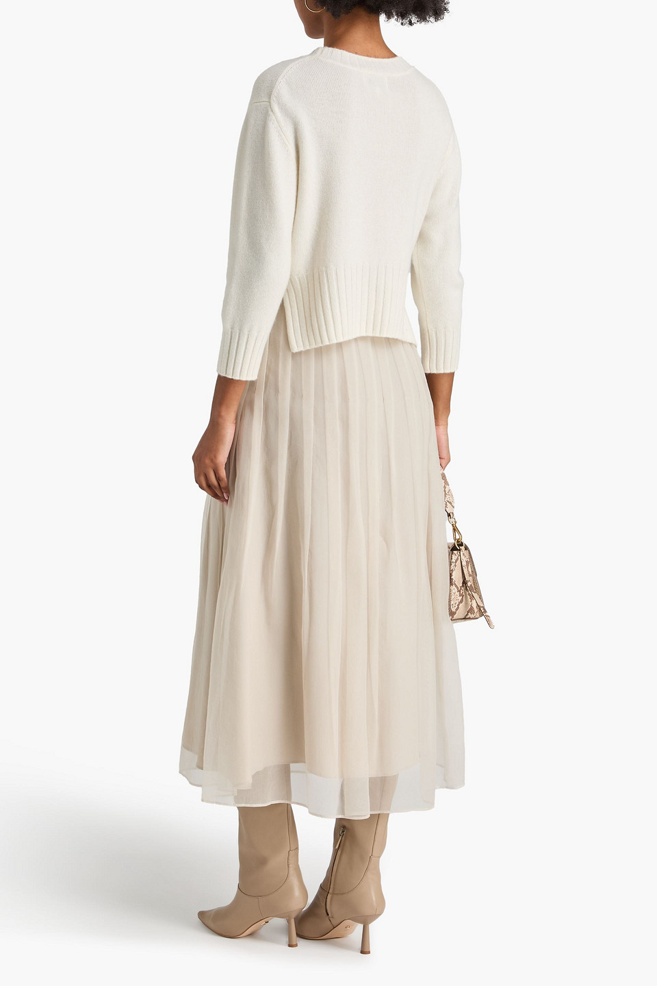  Loulou De Saison - Cropped Kaschmirpullover „mora“ - Weiß - Xs 