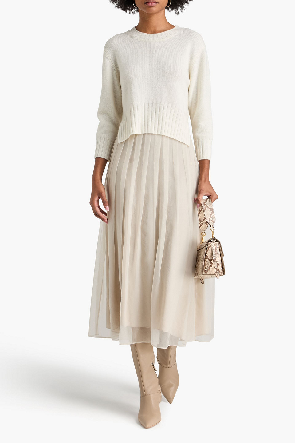  Loulou De Saison - Cropped Kaschmirpullover „mora“ - Weiß - Xs 