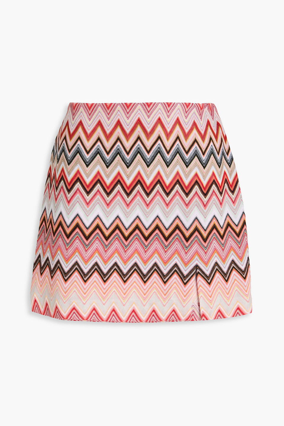 Missoni Crochet-knit Cotton-blend Mini Skirt In Multi
