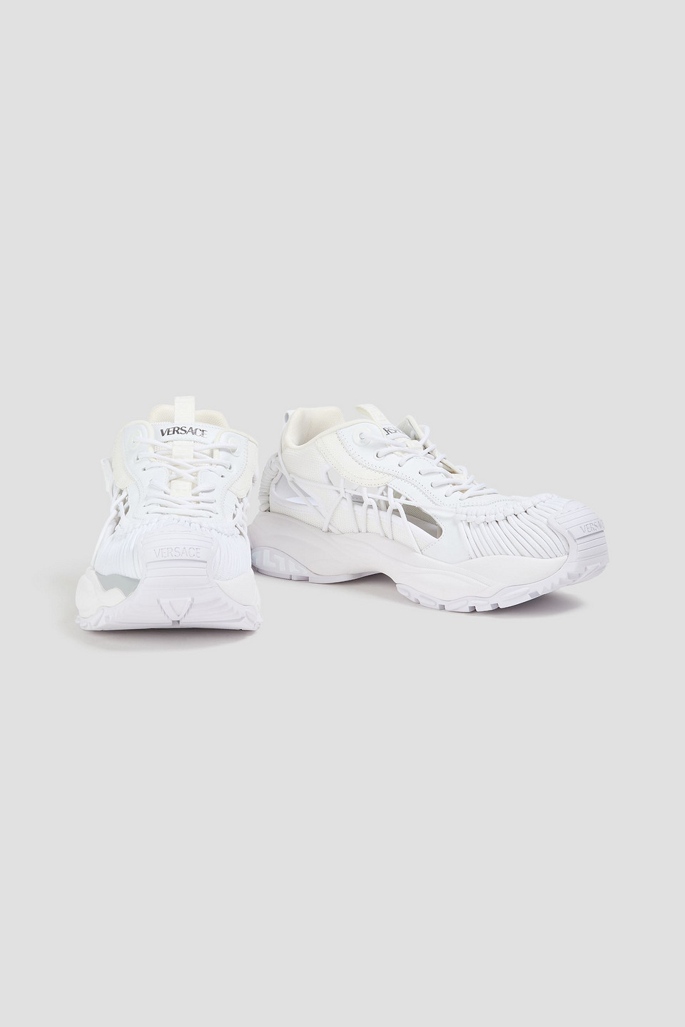 Versace - Sneakers „mercury M_vs_01“ Aus Mesh Und Leder - Weiß - Eu 41 