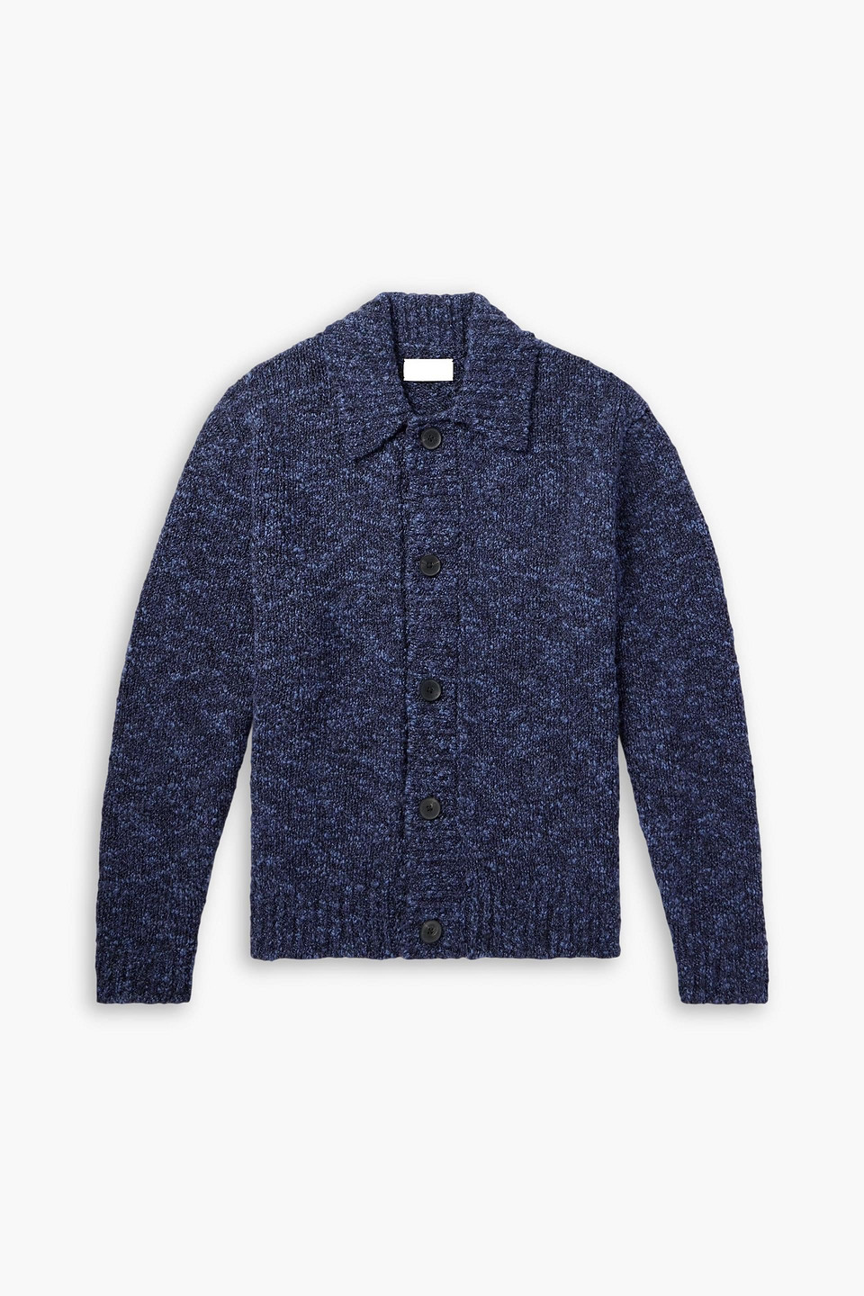 mr p. - merino wool-blend bouclé cardigan - blue - m
