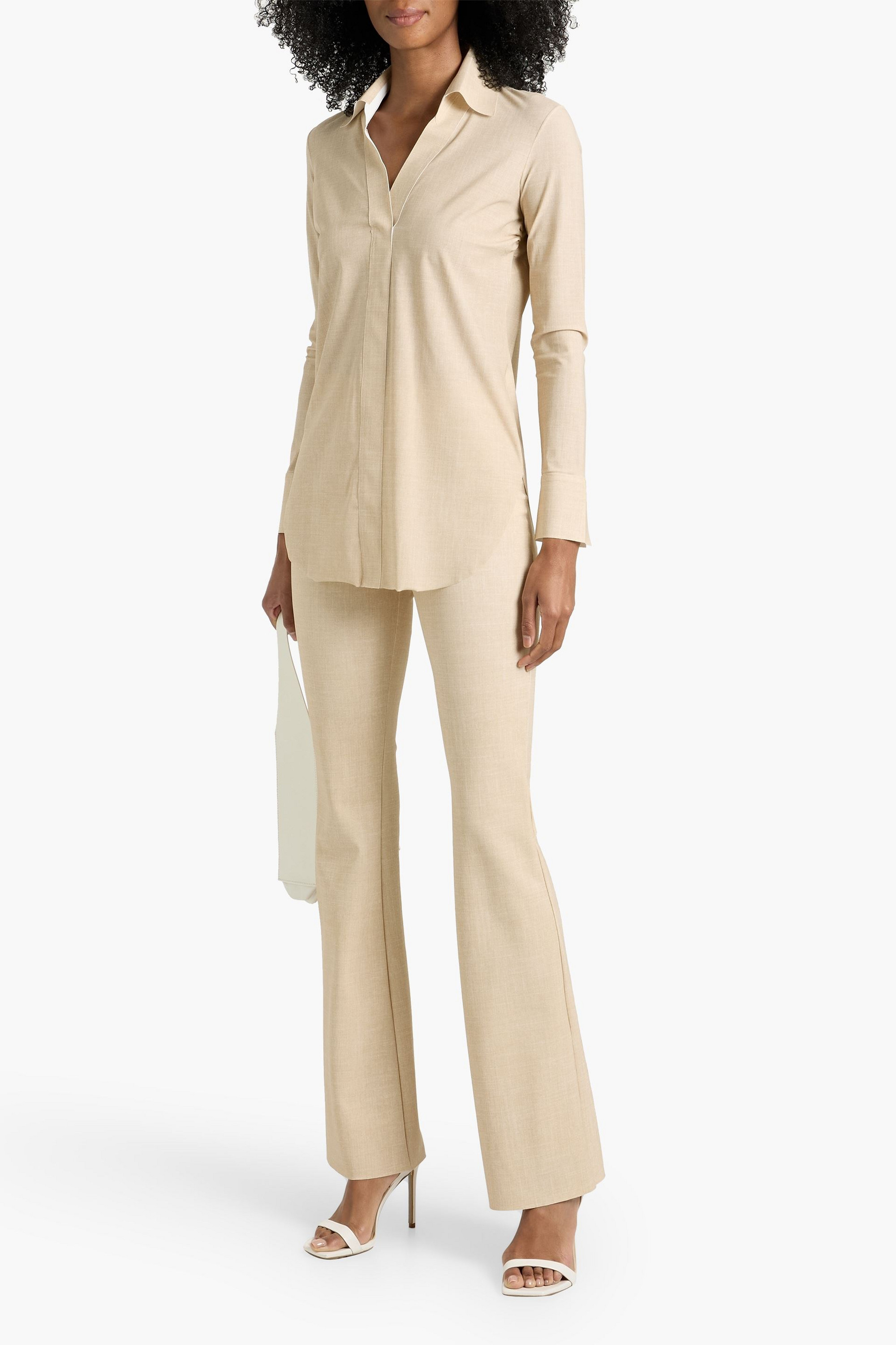 CHIARA BONI LA PETITE ROBE Venusette printed stretch-jersey flared pants