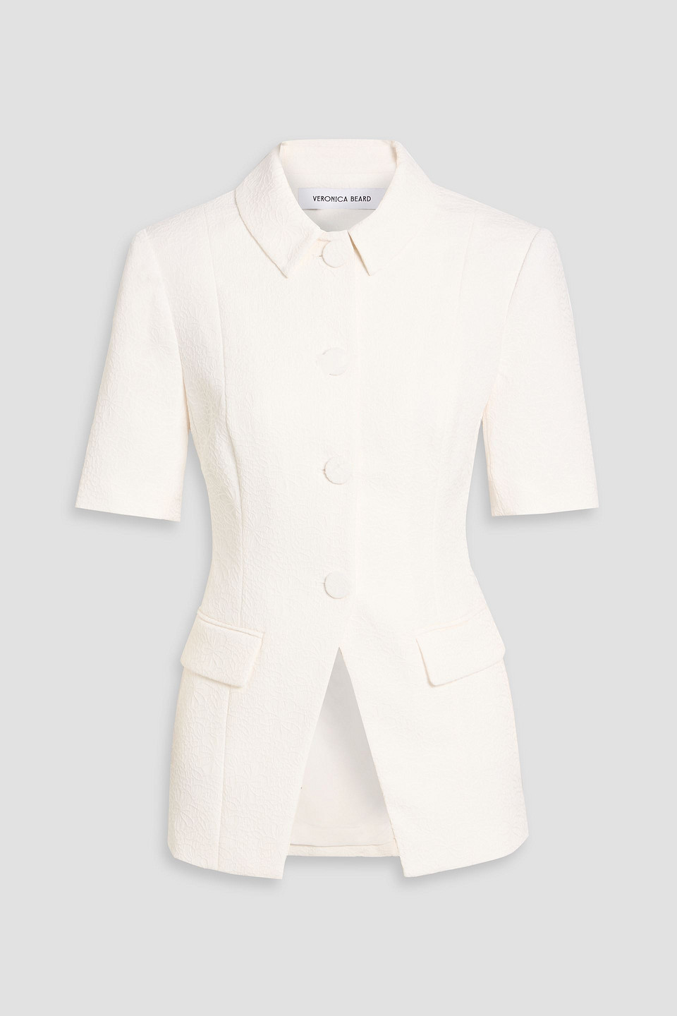 veronica beard - bodie cloqué jacket - white - us 14