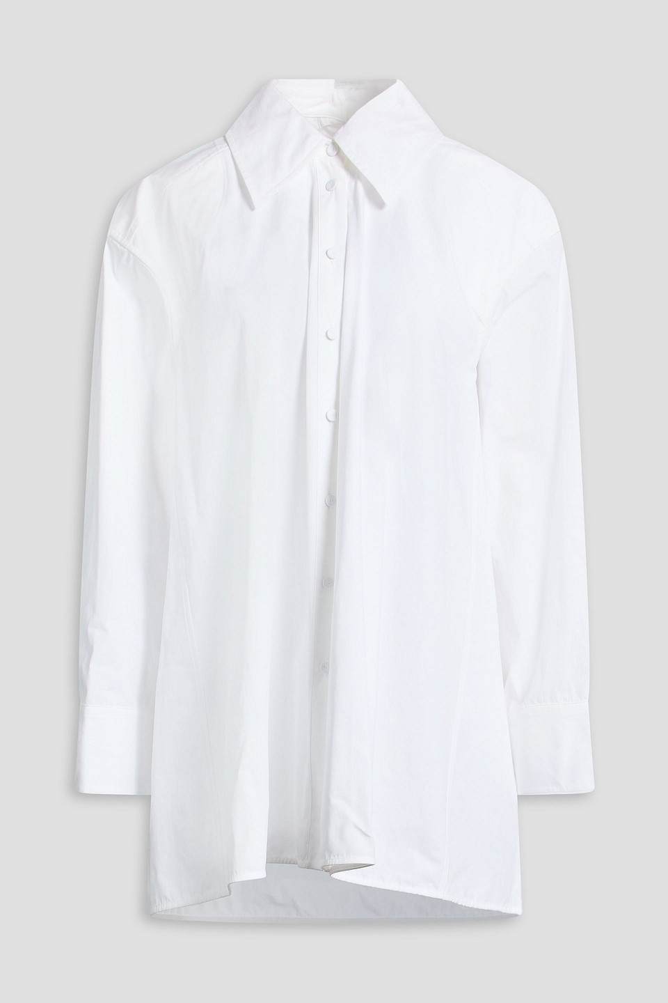 jil sander - oversized cotton-poplin shirt - white - fr 34