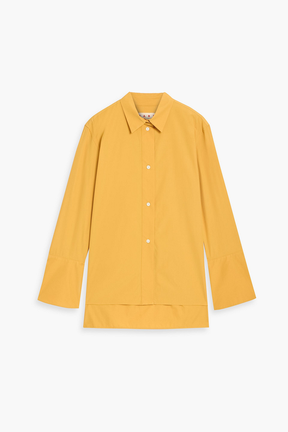 Marni Cotton-poplin Shirt In Orange