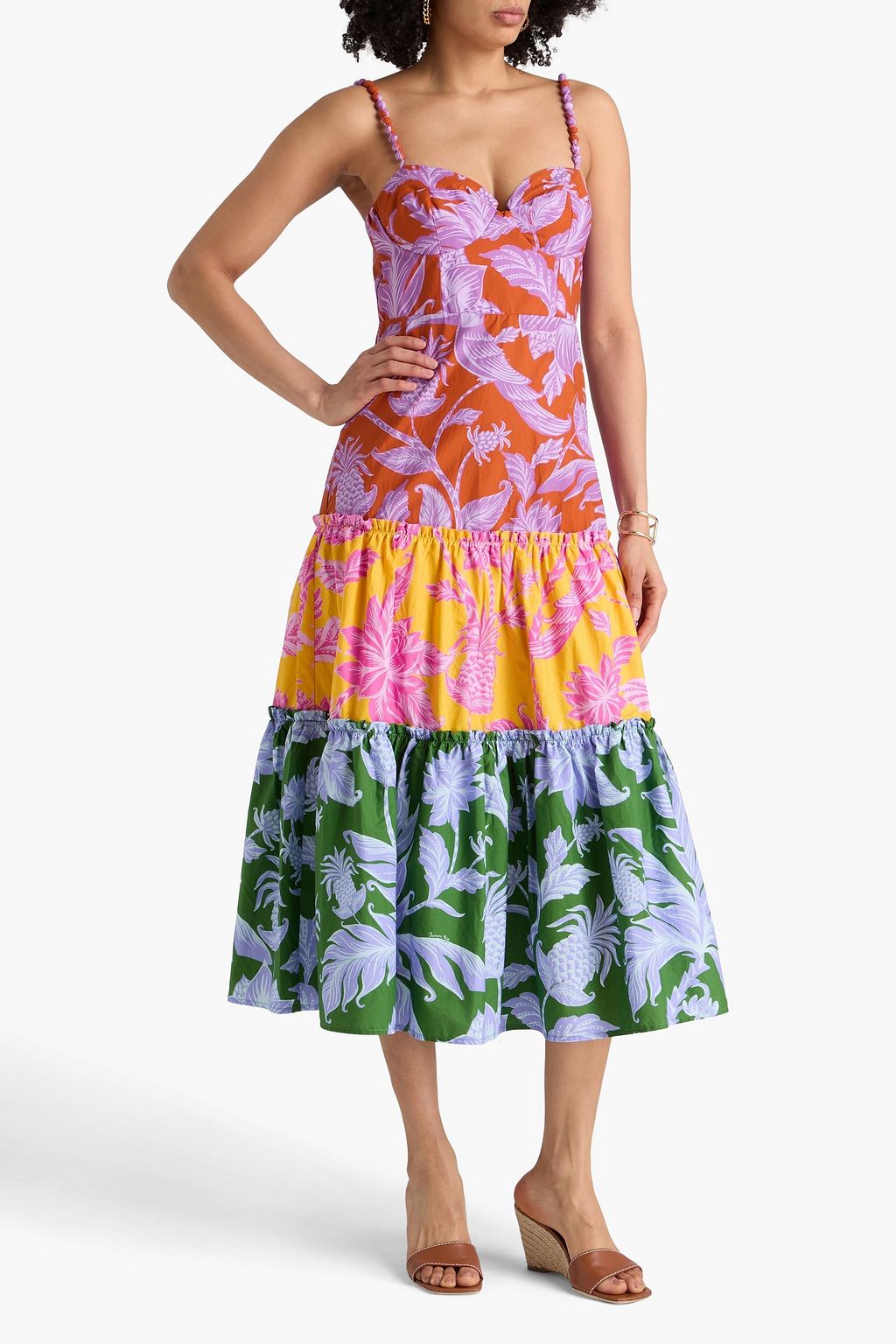 hvn morgan string of hearts silk midi dress Silk Morgan Dress