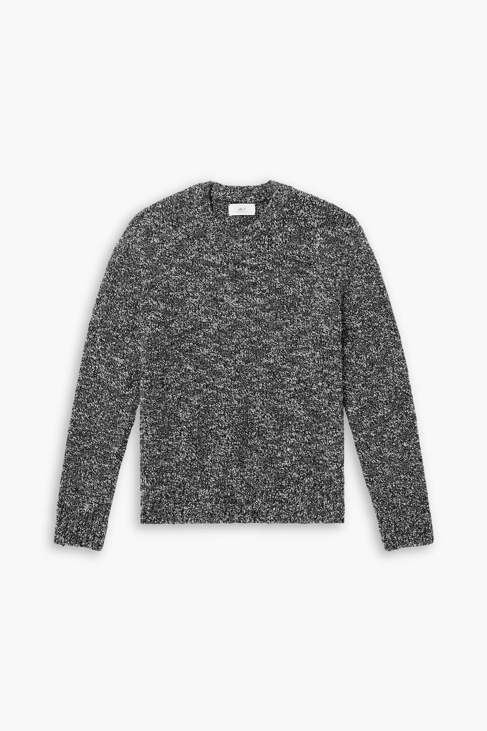 mr p. - merino wool-blend bouclé sweater - gray - m
