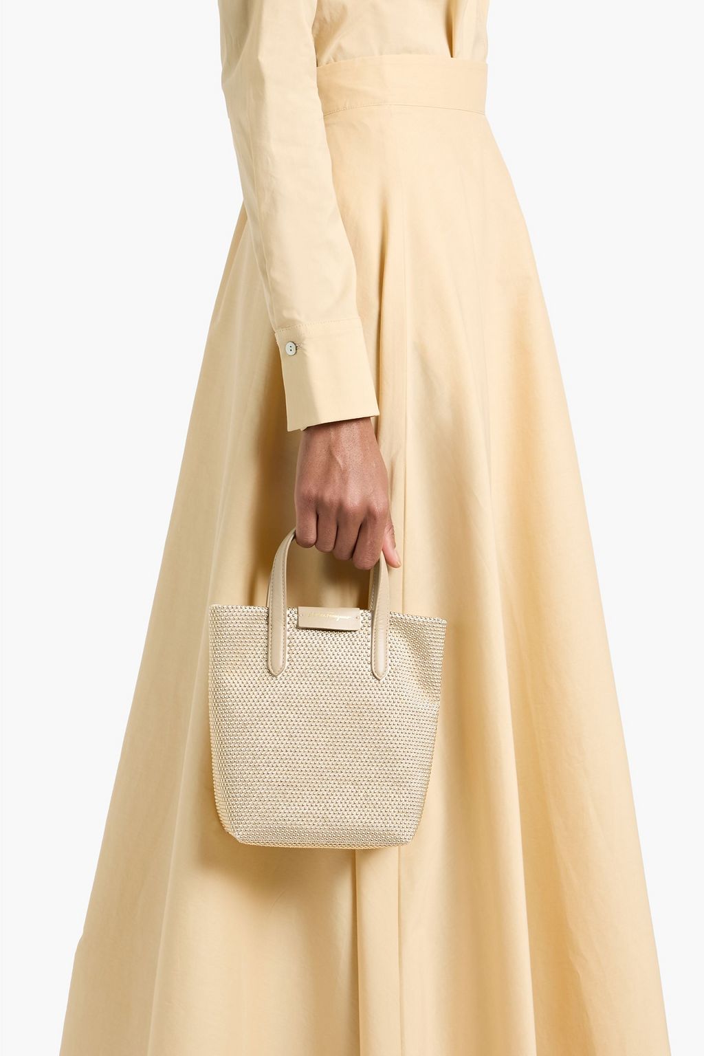 OFF-WHITE™ Jitney 2.8 Meteor cutout leather tote | THE OUTNET