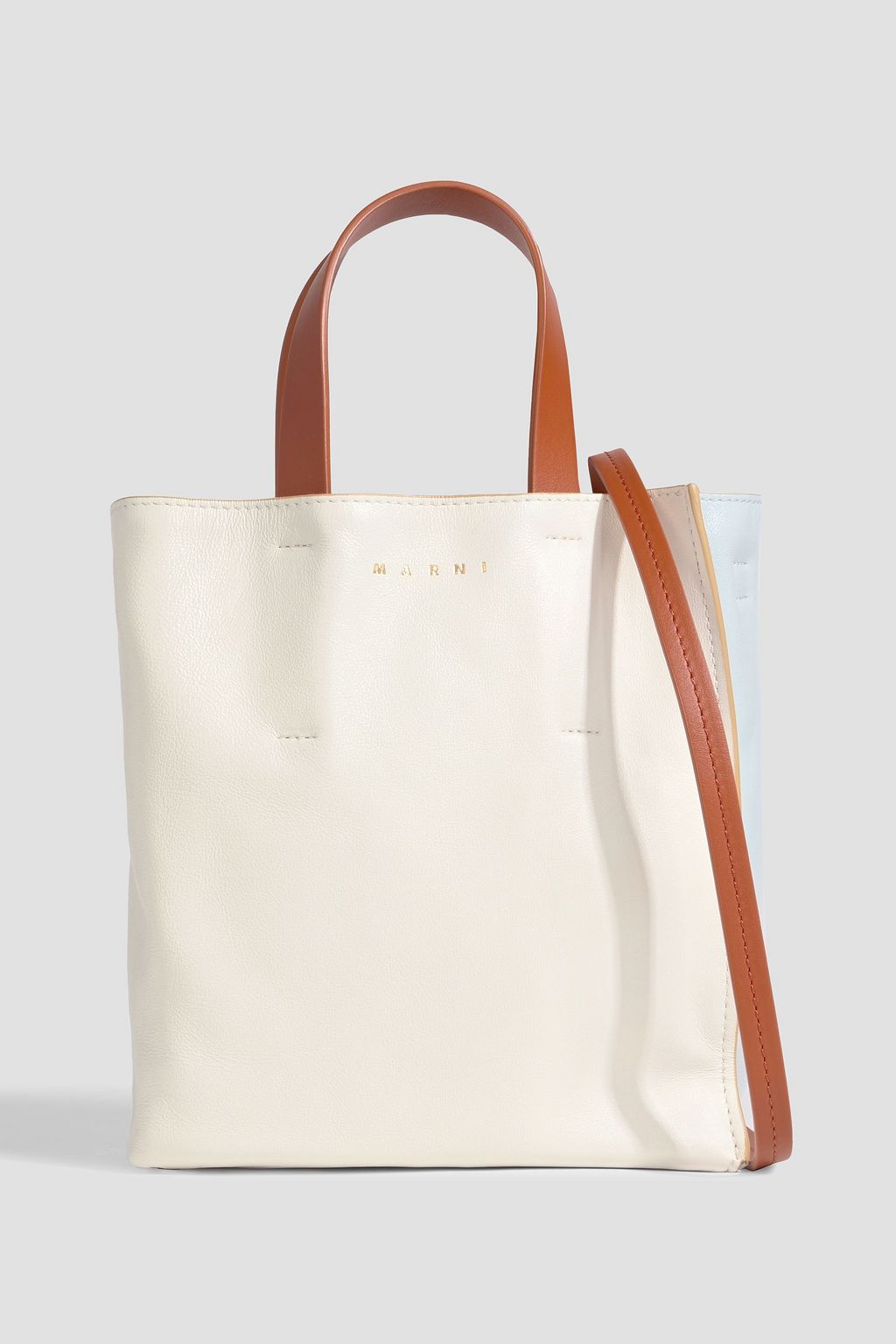 MARNI Museo Soft mini color-block leather tote | THE OUTNET