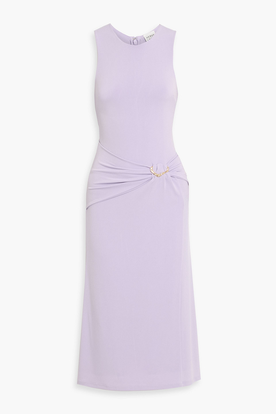 hervé léger - brooke embellished stretch-jersey midi dress - purple - xs