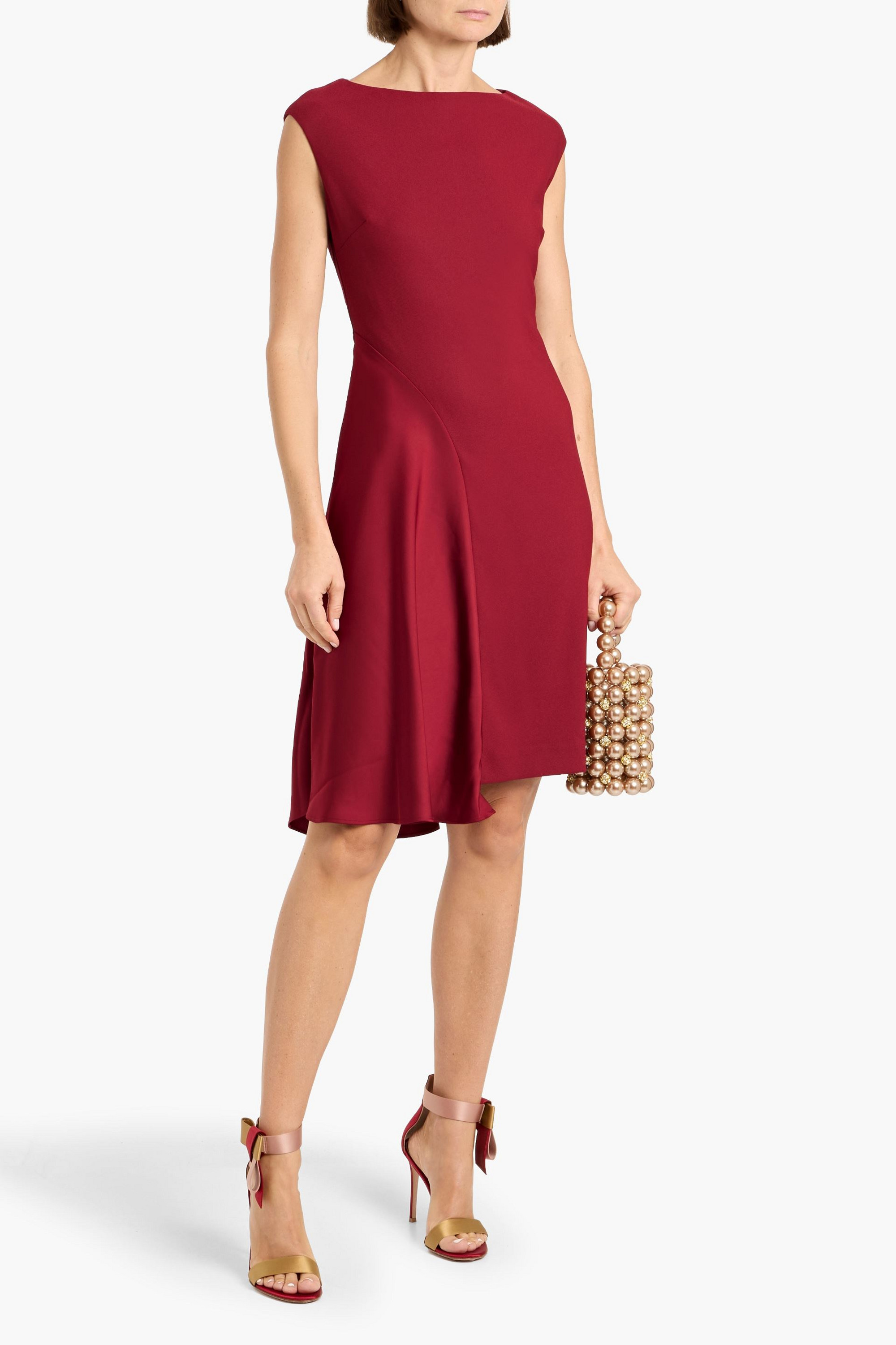 Herve Leger Bethany draped satin and crepe dress