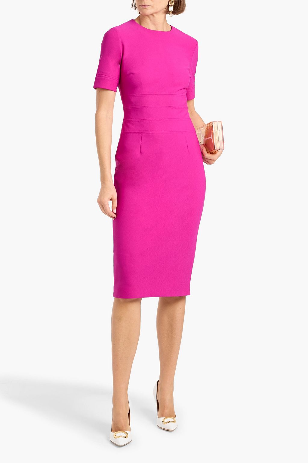 cecilia bodycon dress Plus Size Cecilia Bodycon Dress- Lavender 1X / Lavender at Curvy Sense main image 1