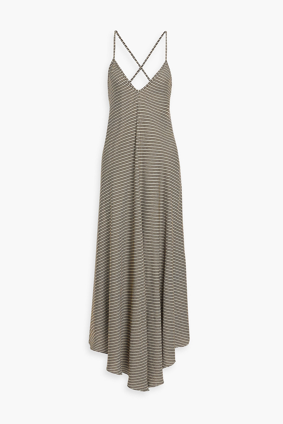 Lemlem Aluna Printed Crepe De Chine Maxi Slip Dress In Neutral