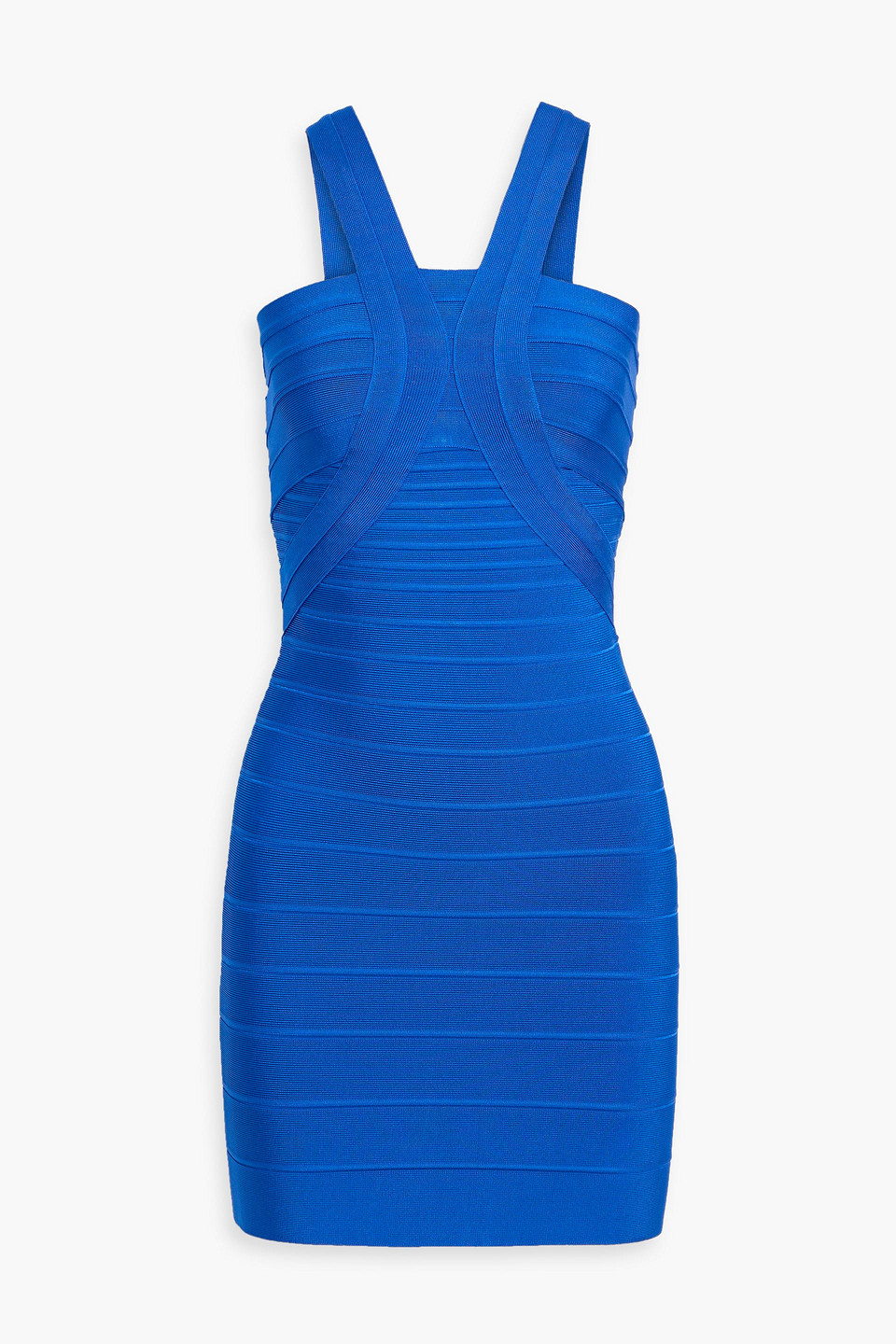 Herve Leger Elisa Bandage Mini Dress In Blue