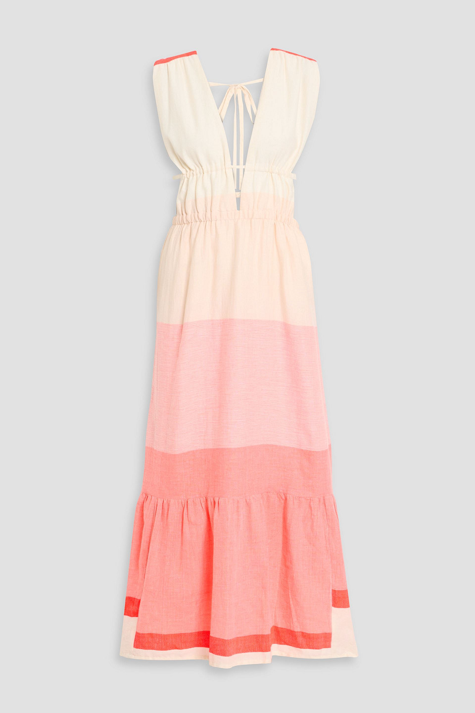 Lemlem Lelisa Cotton-blend Gauze Maxi Dress In White