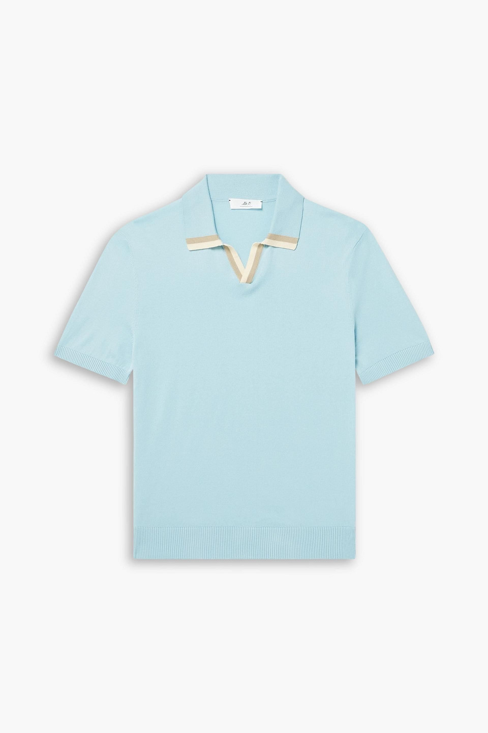 mr p. - cotton polo shirt - blue - xs