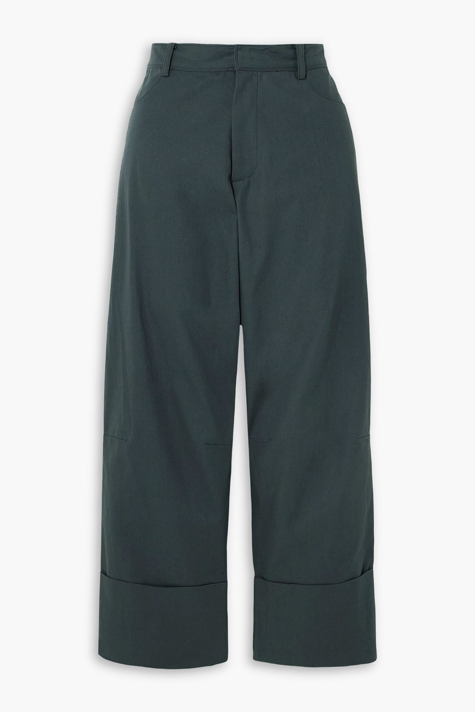 Faithfull Cassis Cotton-canvas Wide-leg Pants In Green