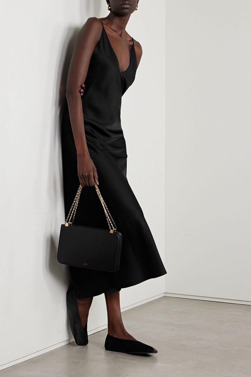 LESET Barb backless satin maxi dress | THE OUTNET